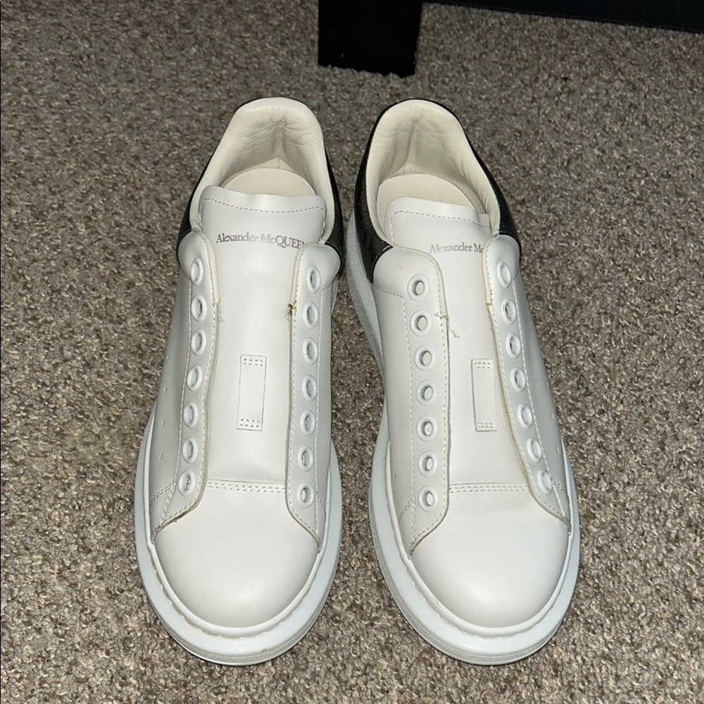 Alexander McQueen White and silver Sneakers Minimalist Design